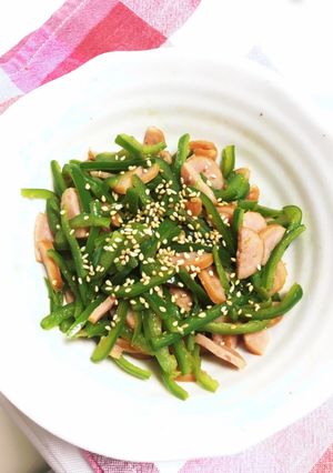 レンジで簡単♡ピーマンとベーコンの和え物-レシピのメイン写真