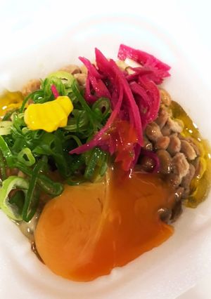 納豆オリーブオイル、紅生姜＆葱＋たまご。-レシピのメイン写真