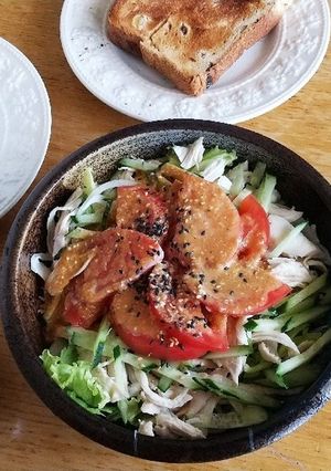 朝ごはん！棒々鶏風サラダ-レシピのメイン写真