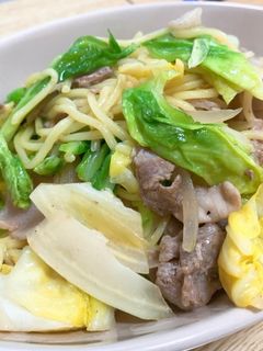 春キャベツと豚バラの塩焼きそば-レシピのメイン写真