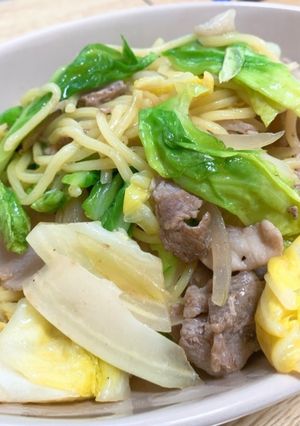 春キャベツと豚バラの塩焼きそば-レシピのメイン写真
