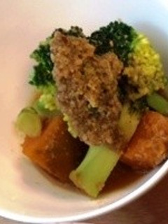 かぼちゃとブロッコリーの胡麻煮(透析食)-レシピのメイン写真