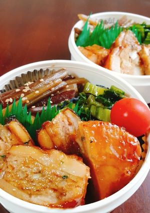 筍のひき肉サンドの照り焼き-レシピのメイン写真