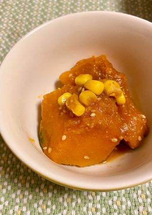 かぼちゃのごま味噌バターコーン煮-レシピのメイン写真
