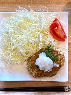 さばの味噌煮缶でふわふわ和風ハンバーグ-レシピのメイン写真
