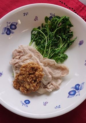 「減らソルト」豚肉のごま酢かけ-レシピのメイン写真