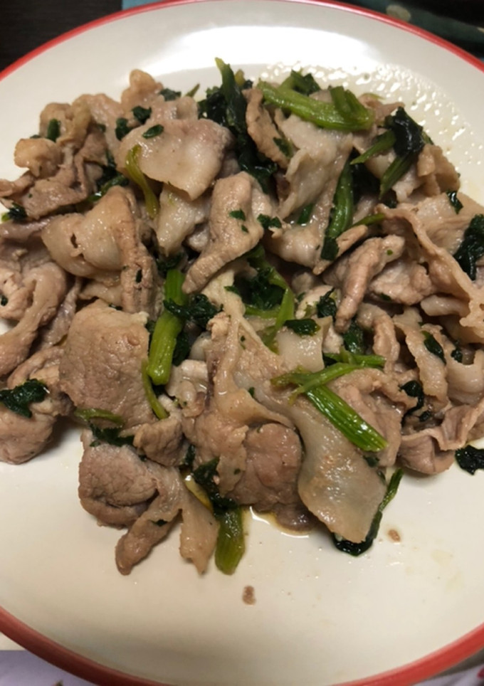 豚バラとほうれん草の麺つゆ炒め-レシピのメイン写真