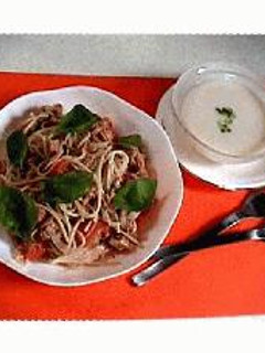 夏のランチに☆ツナとトマトの冷たいパスタ&ヴィシソワーズ-レシピのメイン写真