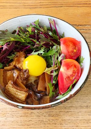 無印のルーロー飯でサラダうどん-レシピのメイン写真