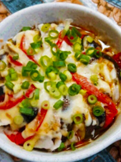 ナスとトマトのチーズ重ね蒸し-レシピのメイン写真
