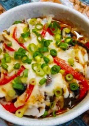 ナスとトマトのチーズ重ね蒸し-レシピのメイン写真