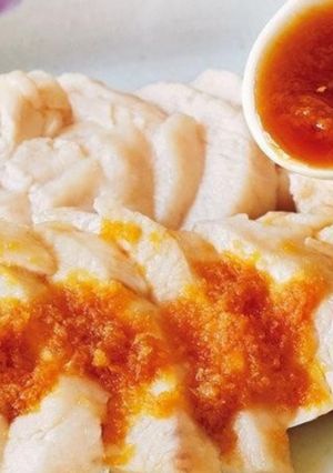とりむね肉のレンジ蒸しジンジャーソース-レシピのメイン写真