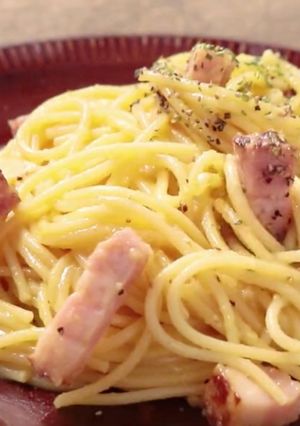 レンジで簡単トロトロ半熟カルボナーラ-レシピのメイン写真