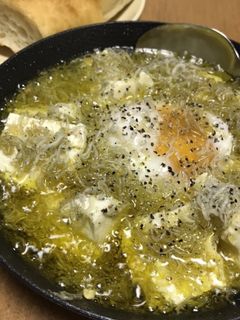 豆腐とじゃこの卵アヒージョ-レシピのメイン写真