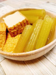 白だしで簡単!ふきと厚揚げの煮物-レシピのメイン写真