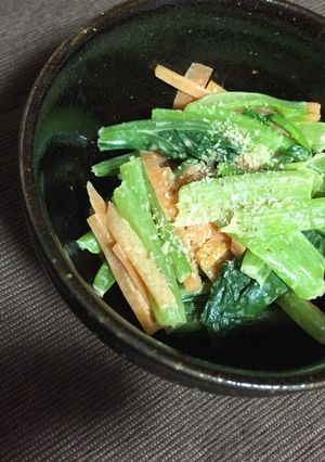 すぐ出来る＊ほうれん草小松菜の胡麻ナムル-レシピのメイン写真