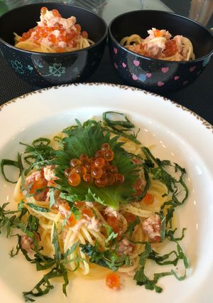 ツナといくらの冷製パスタ-レシピのメイン写真
