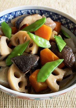 ☆レンコンと椎茸とこんにゃくの甘辛煮☆-レシピのメイン写真