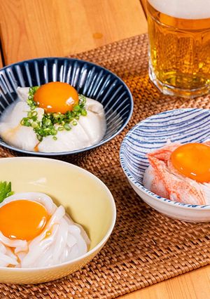 卵黄の無敵漬け　おつまみアレンジ3種-レシピのメイン写真