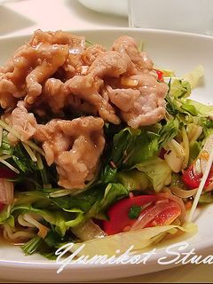 冷やし中華の豚しゃぶサラダ盛り-レシピのメイン写真