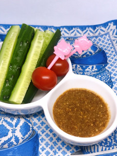 簡単ディップソース。ごまわさびで野菜無限-レシピのメイン写真