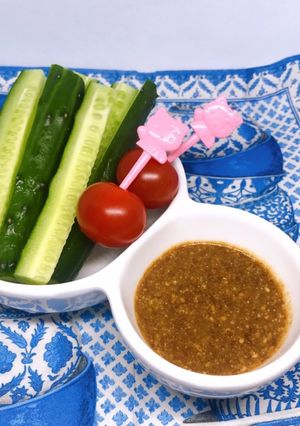 簡単ディップソース。ごまわさびで野菜無限-レシピのメイン写真