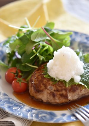 ふっくらジューシー♪おろし和風ハンバーグ-レシピのメイン写真