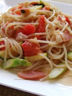 夏野菜の冷製パスタ-レシピのメイン写真