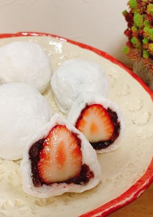 苺大福　白玉粉　苺とあんこのハーモニー♡-レシピのメイン写真