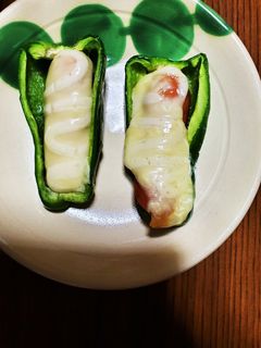 ピーマンとウインナーのチーズマヨ焼き-レシピのメイン写真