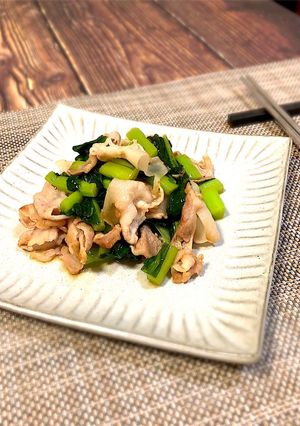 豚バラと野沢菜漬けの炒めもの-レシピのメイン写真