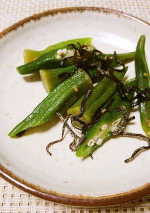 作り置き☆オクラのナムル風塩昆布和え-レシピのメイン写真
