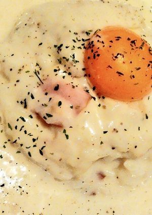 本格簡単カルボナーラリゾット-レシピのメイン写真