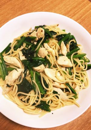 ほうれん草とささみのアリオーリオパスタ-レシピのメイン写真