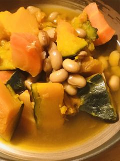 福豆とカボチャの甘煮-レシピのメイン写真