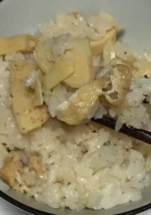 電子レンジ調理器 筍ご飯(1合炊)-レシピのメイン写真