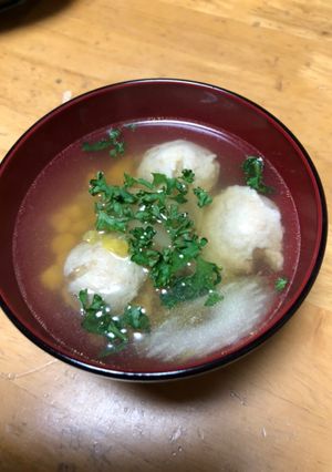 鷄つみれとセロリのスープ-レシピのメイン写真