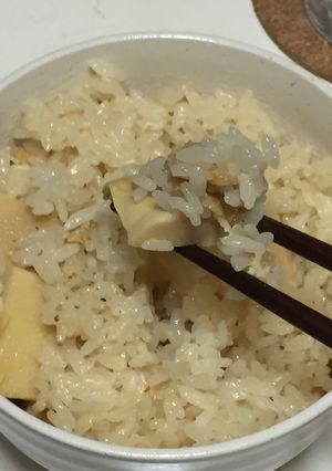 電子レンジ調理器 筍ご飯(2合炊)-レシピのメイン写真