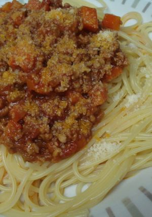 我が家のミートソーススパゲッティ-レシピのメイン写真