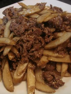 牛肉とごぼうの胡麻スキ炒め❤-レシピのメイン写真