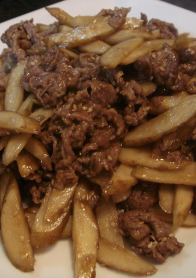 牛肉とごぼうの胡麻スキ炒め❤-レシピのメイン写真