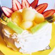 チーズケーキ風フルーツデコケーキ
