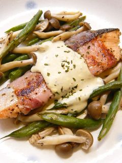 鮭と野菜の酒蒸し豆乳ソース-レシピのメイン写真