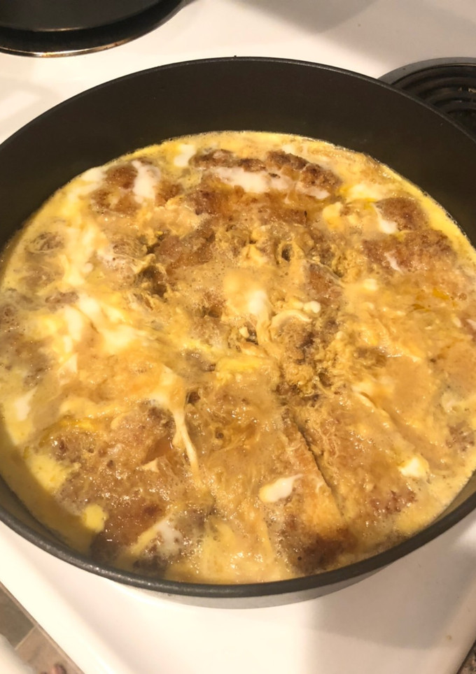 麺つゆ de 簡単 家族のかつ煮 かつ丼-レシピのメイン写真
