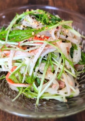 大根と水菜のポン酢マヨサラダ-レシピのメイン写真