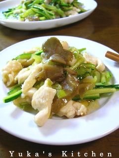 鶏肉とザーサイと胡瓜の中華風炒めもの-レシピのメイン写真
