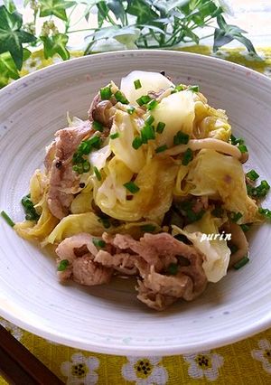 キャベツと豚肉のスタミナ蒸し-レシピのメイン写真