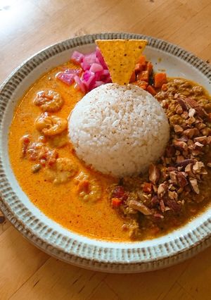 【おうちでらじくま】カレーの盛り付け方-レシピのメイン写真