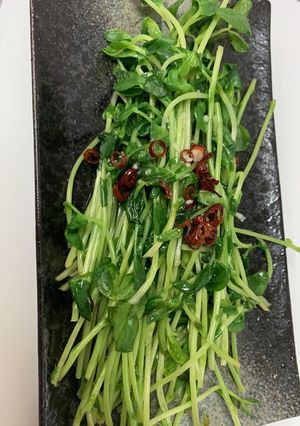 簡単2分 豆苗のにんにく炒め-レシピのメイン写真