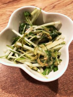 水菜のごまと麺つゆの簡単サラダ-レシピのメイン写真